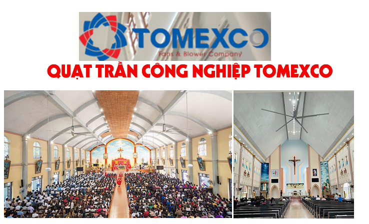 Quạt trần HVLS Tomexco – Luồng gió mát lành đến với thánh đường